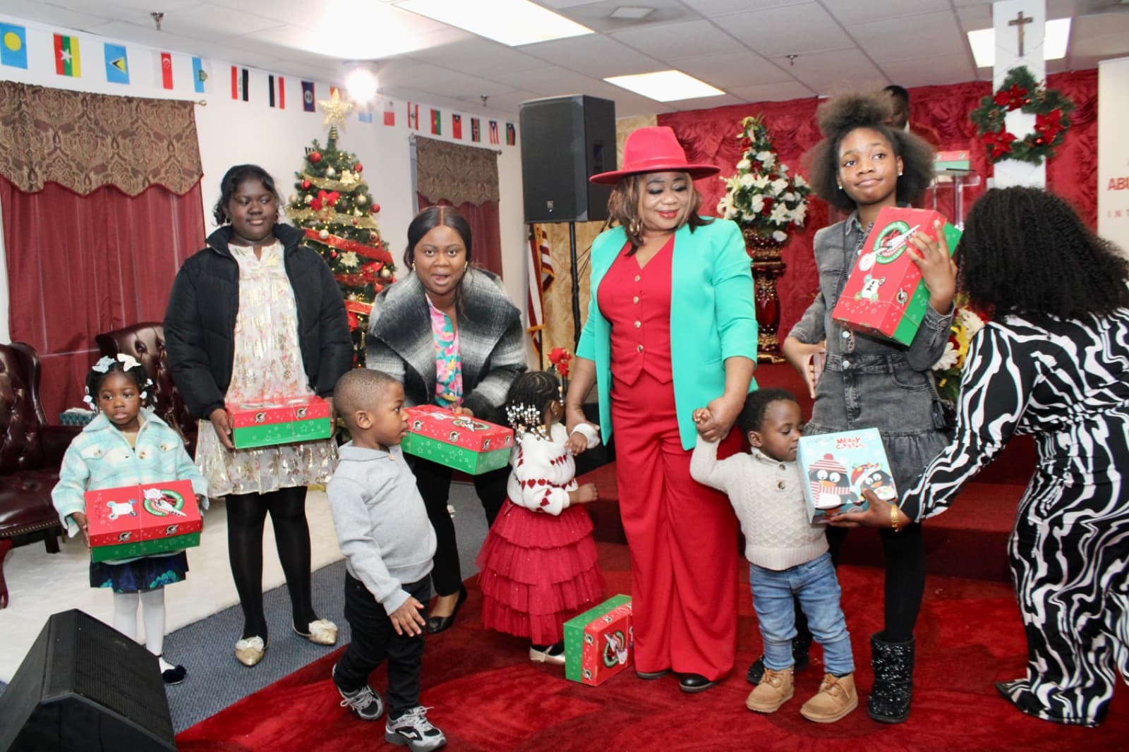 Children enjoying festivities at a Toy Drive event
